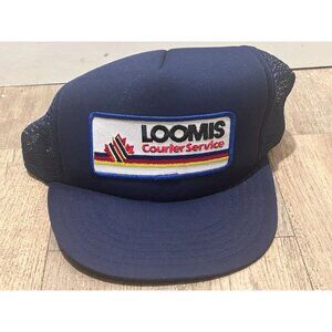 Loomis Courier Service Trucker Hat Mesh Snapback Size-A-Just OS Blue
